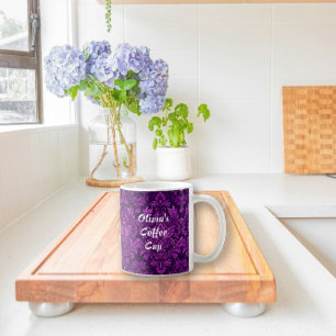 Mug Brocade violet foncé (multi-Motif)