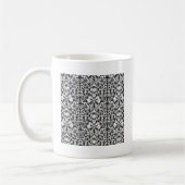 Mug Brocard de dentelle en damas noir et blanc vintage (Gauche)