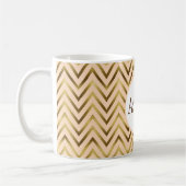 Mug Broche Chevron Peach & Gold personnalisée (Gauche)