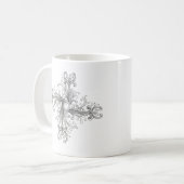 Mug Broche Quatrefoil à Filigrane d'Argent et Perle (Devant gauche)