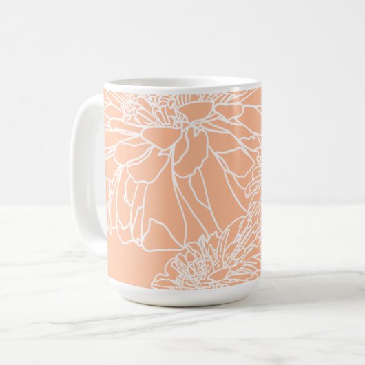 Mug Brochure florale minimaliste fuzz (Devant gauche)