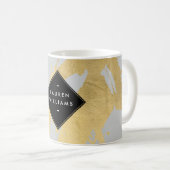 Mug Brochures Edgy Faux Gold sur Grey (Devant droit)