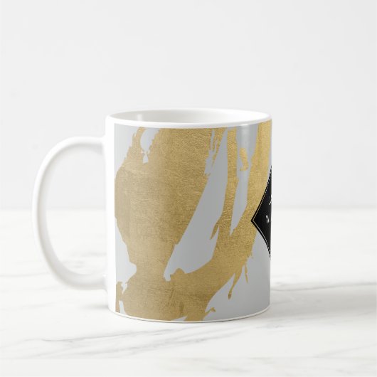 Mug Brochures Edgy Faux Gold sur Grey (Gauche)