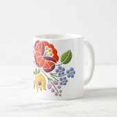 Mug Broderie de Kalocsa - art populaire hongrois (Devant droit)