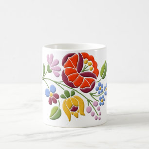 Mug Broderie de Kalocsa - art populaire hongrois