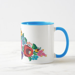 Mug Broderie hongroise de fleur d'OPUS