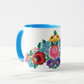 Mug Broderie hongroise de fleur d'OPUS (Devant gauche)