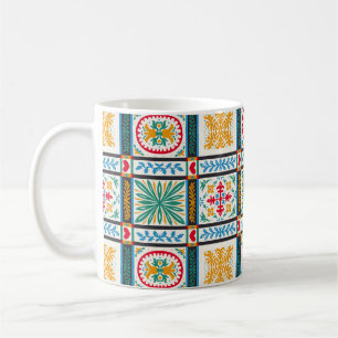 Mug Broderie italienne Majolica : Floral méditerranéen