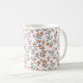 Mug Broderie main motif sans couture avec libre (Devant droit)