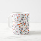 Mug Broderie main motif sans couture avec libre (Devant gauche)