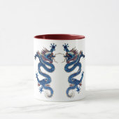 Mug Broderie orientale bleue de Chinois d'antiquité de (Centre)