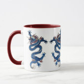Mug Broderie orientale bleue de Chinois d'antiquité de (Gauche)