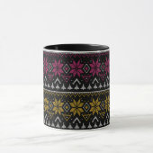 Mug Broderie point de croix Noël joyeux sweat hideux (Centre)