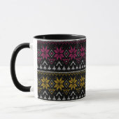 Mug Broderie point de croix Noël joyeux sweat hideux (Gauche)