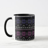 Mug Broderie point de croix Noël joyeux sweat hideux (Gauche)