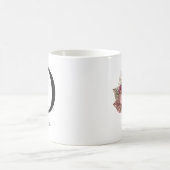 Mug Broderie Rose Boho Floral Initiale O (Centre)