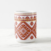 Mug Broderie Ukrainienne Classique Croix Rouge (Centre)