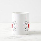 Mug Broken Heart Couple Sad Love Cartoon Valentine (Centre)