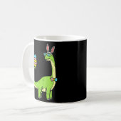 Mug Brontosaurus Bunny Oeufs Oeufs Jour de Pâques Dino (Devant gauche)