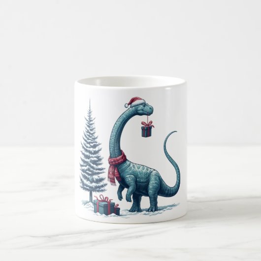 Mug Brontosaurus dinosaure de Noël (Centre)