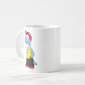 Mug Brontosaurus Habillé De Vêtements Hip hop. (Devant gauche)