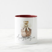 Mug Bronze Perfume Bottle Cream Bow (Centre)