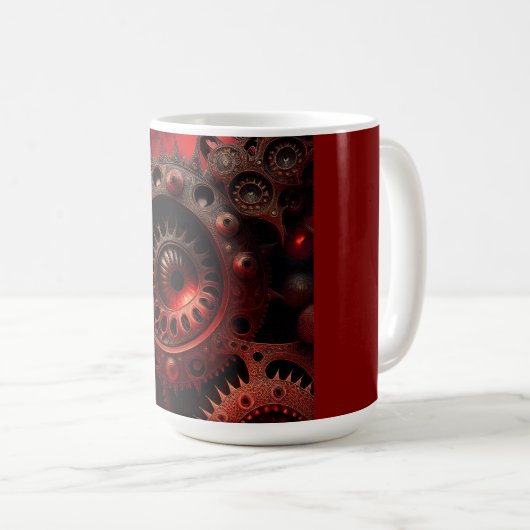 Mug Bronze Steampunk Mandelbrot Fractal (Devant droit)
