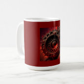 Mug Bronze Steampunk Mandelbrot Fractal (Devant gauche)