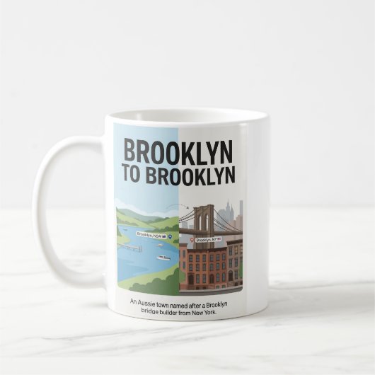 Mug Brooklyn: Australia + New York Twin Connection (Gauche)