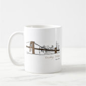 Mug Brooklyn bridge New york illustration au trait (Gauche)
