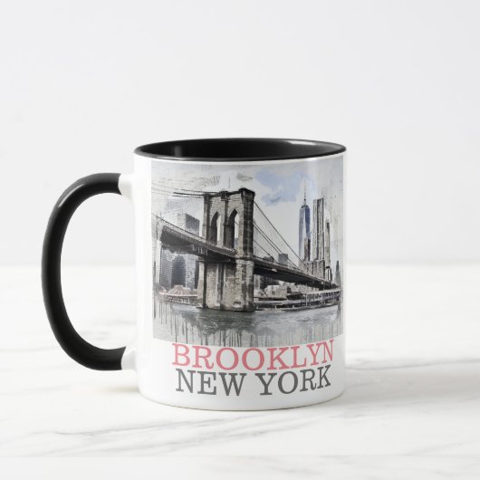 Mug Brooklyn New York, scène de pont (Gauche)