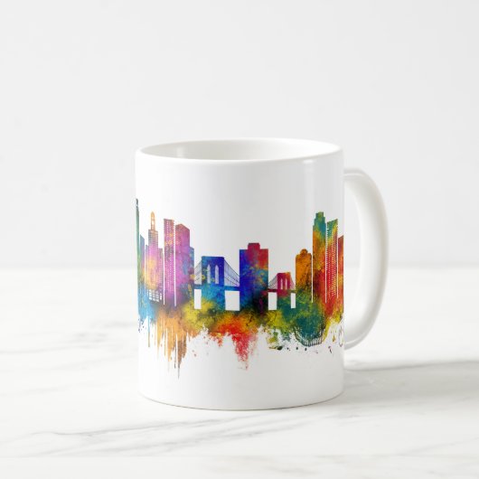 Mug Brooklyn New York Skyline (Devant droit)
