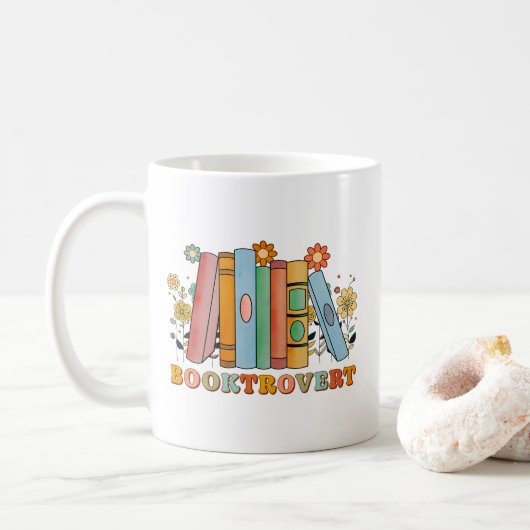 Mug Brooktrovert, Librairie Bookish, Livre Lover (Avec donut)