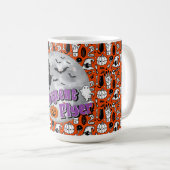 Mug Broomstick pour sorcière Halloween Circulaire fréq (Devant droit)
