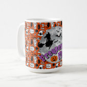 Mug Broomstick pour sorcière Halloween Circulaire fréq (Devant gauche)