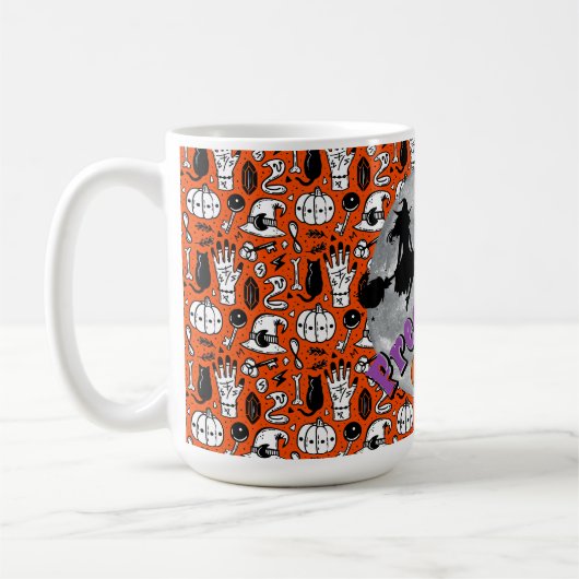 Mug Broomstick pour sorcière Halloween Circulaire fréq (Gauche)