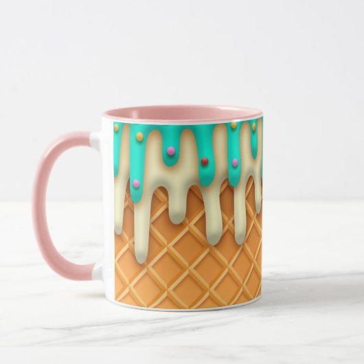 Mug Brosse à cône de crème glacée avec arrosage (Gauche)