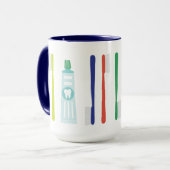 Mug Brosse à dentifrice dentaire mignonne (Devant gauche)