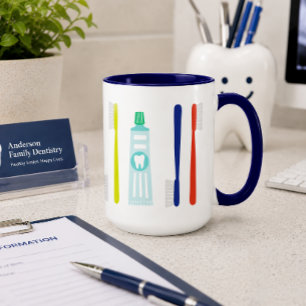 Mug Brosse à dents dentifrice mignonne
