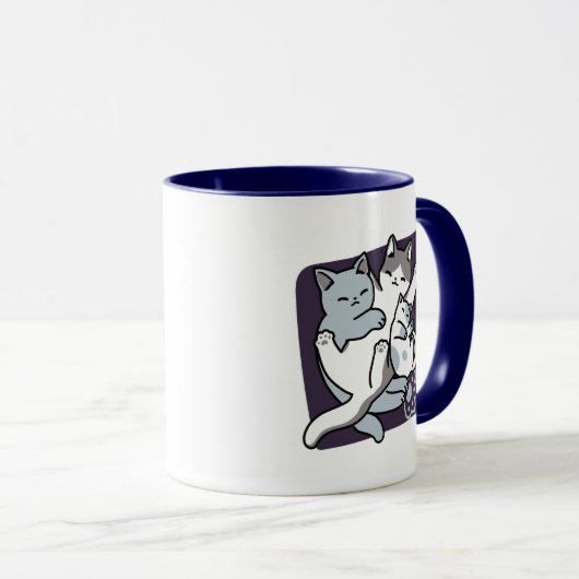 Mug Brosse à lait - Chats à couchage mignon (Devant droit)