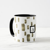 Mug Brosse à peinture moderne or cuivre Bronze étincel (Devant gauche)