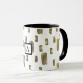 Mug Brosse à peinture moderne or cuivre Bronze étincel (Devant droit)