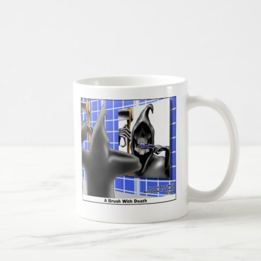 Mug Brosse Avec La Mort Drôle Drôle Halloween Dons De (Droite)