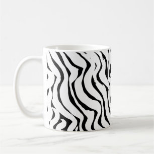 Mug Brosse le motif de grunge. Vintage blanc et noir.