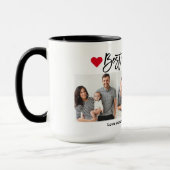 Mug Brosse moderne Coeurs de script 3 photo Meilleur p (Gauche)