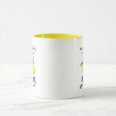 Mug Brosse Script Aquarelle Citrons Limoncello Jaune (Centre)