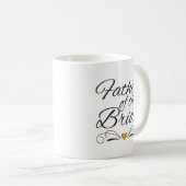 Mug Brosse Script Coeur de l'or Père de la mariée (Devant droit)