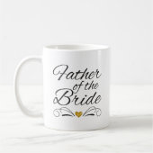 Mug Brosse Script Coeur de l'or Père de la mariée (Gauche)