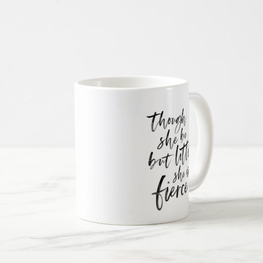 Mug Brosse Script Petit Mais Fierce William Shakespear (Devant droit)