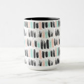 Mug Brosses et motif de courses d'encre (Centre)